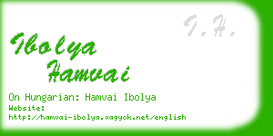 ibolya hamvai business card